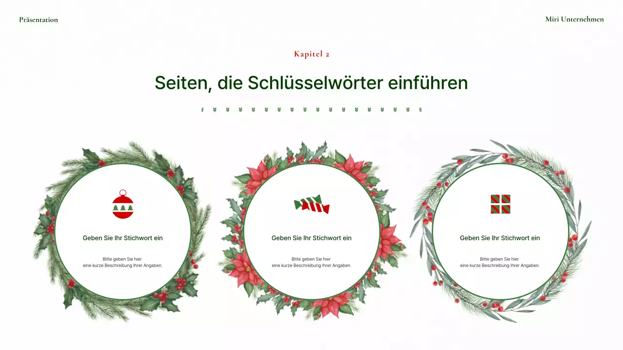 Hübscher Weihnachts-Hintergrundplaner in Rot und Grün