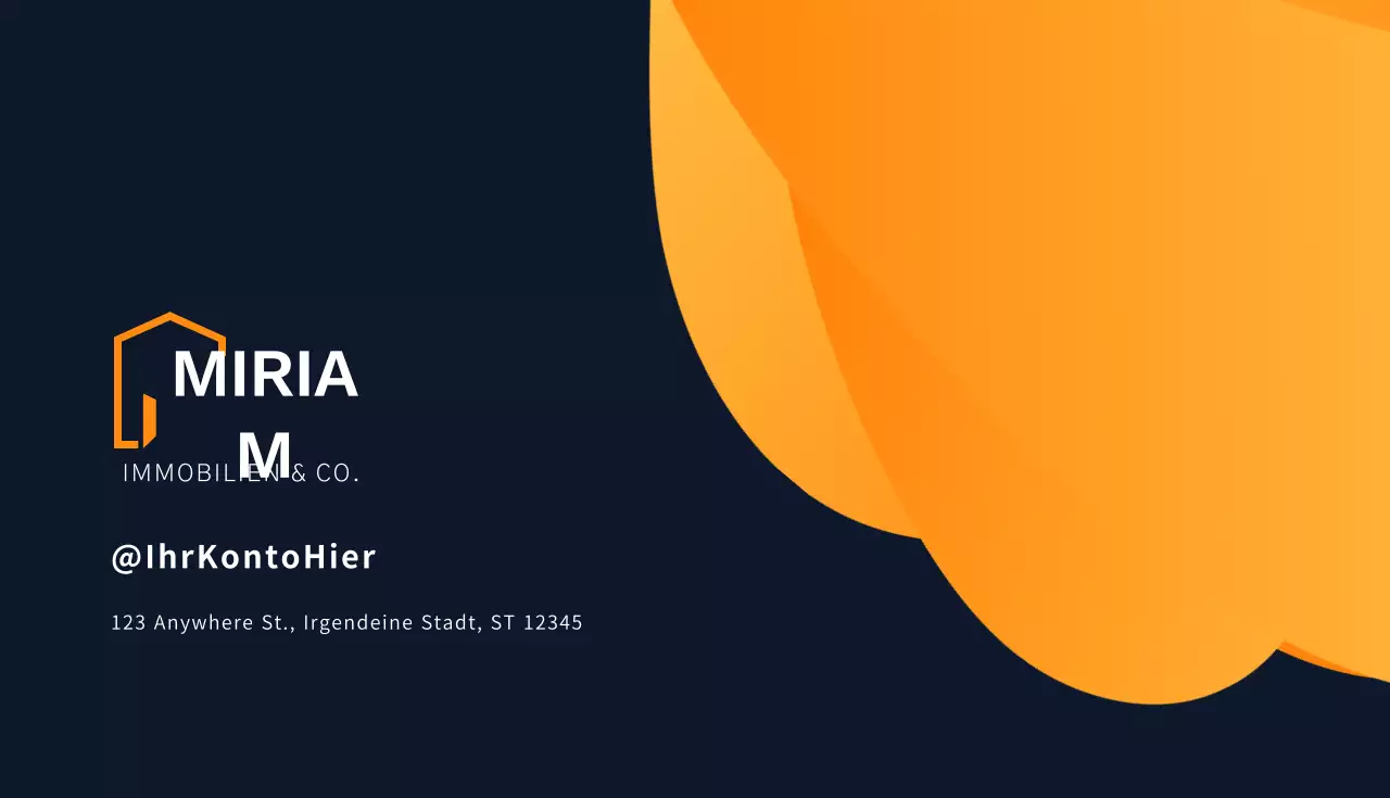 orange moderne Visitenkarte