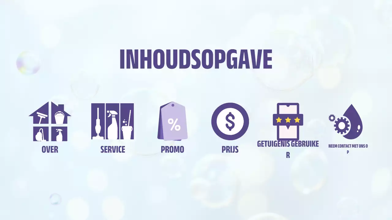 lichte moderne reinigingspresentatie