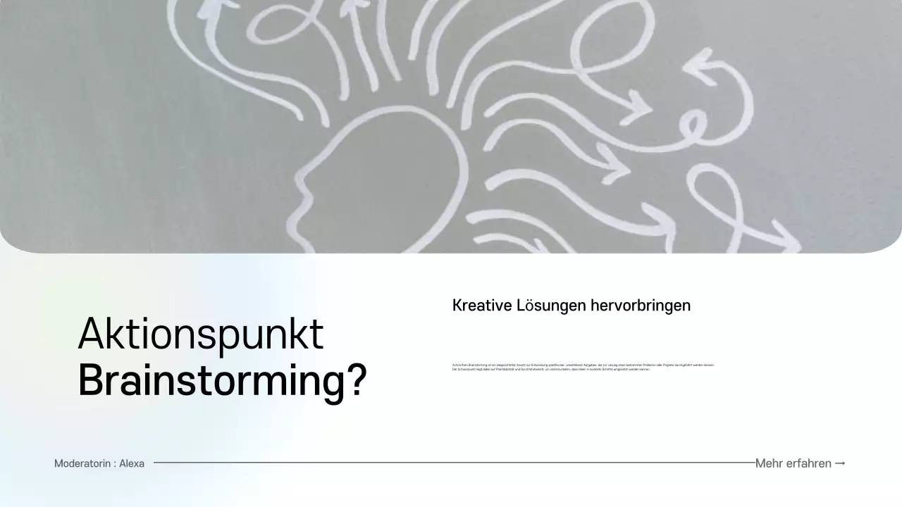 blue and green clean digital brainstorming guide