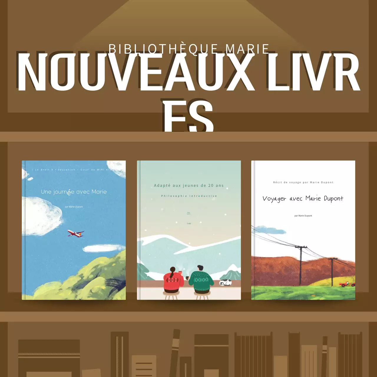 Marron, propre, nouveaux livres en stock