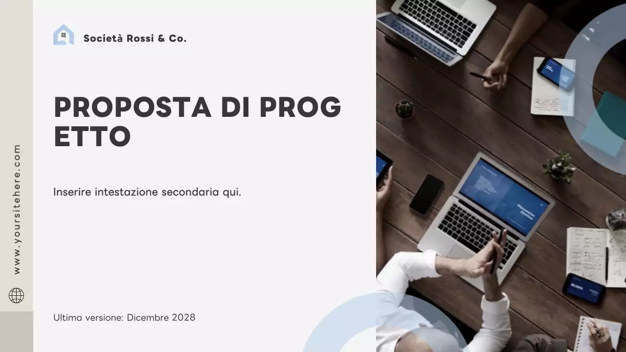 documento di business plan moderno grigio