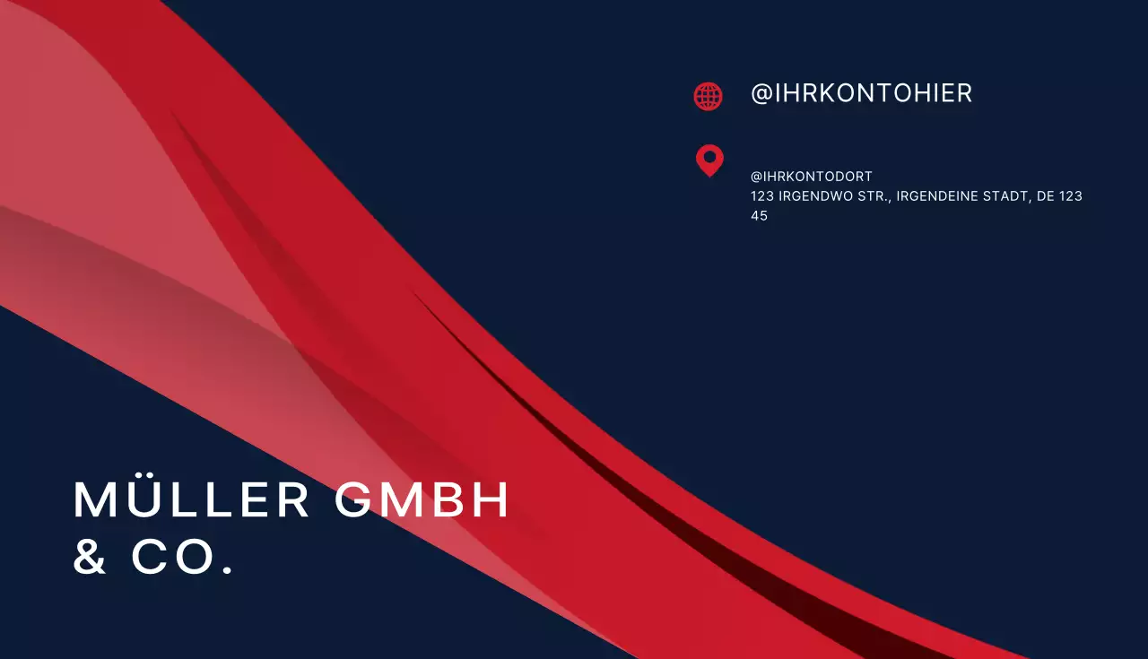 rote moderne Visitenkarte