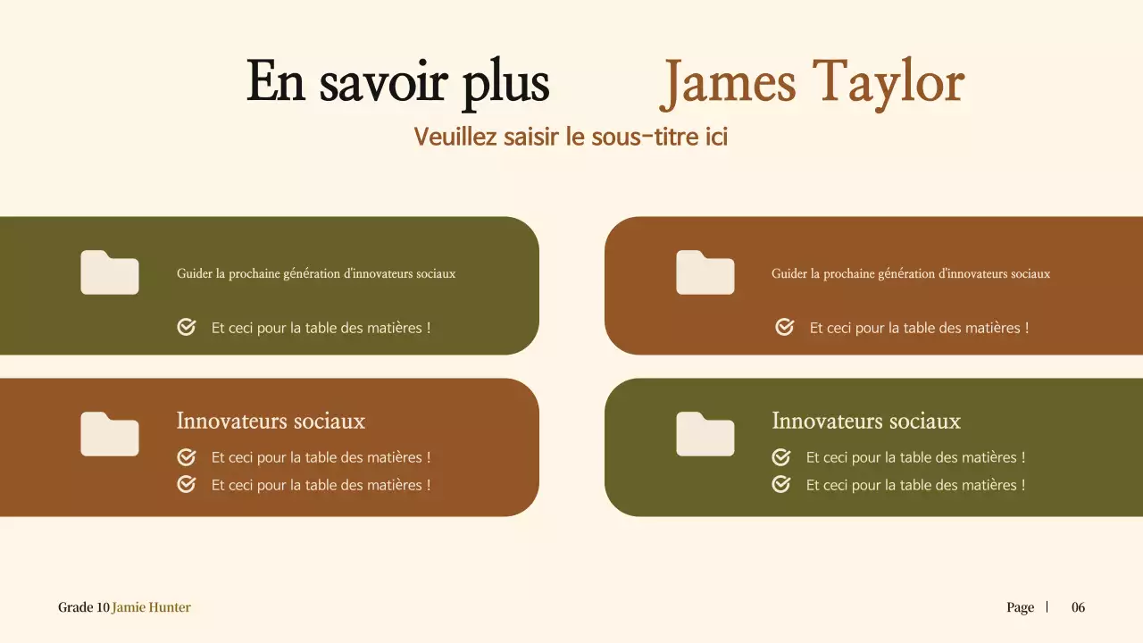 biographie classique beige pour l'annonce de l'école