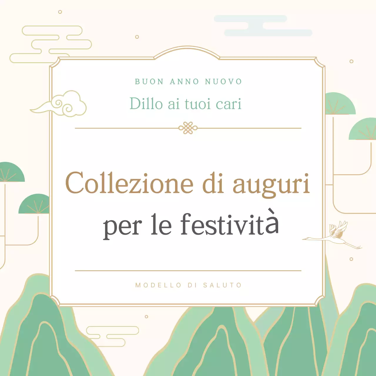 Auguri tradizionali di buon anno con la menta