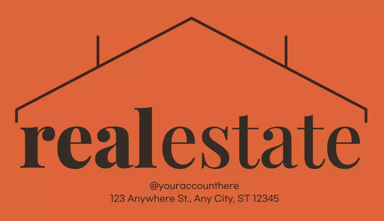 Brown Professional Real Estate Business Card