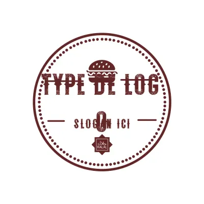 logo rétro brun pour hamburger