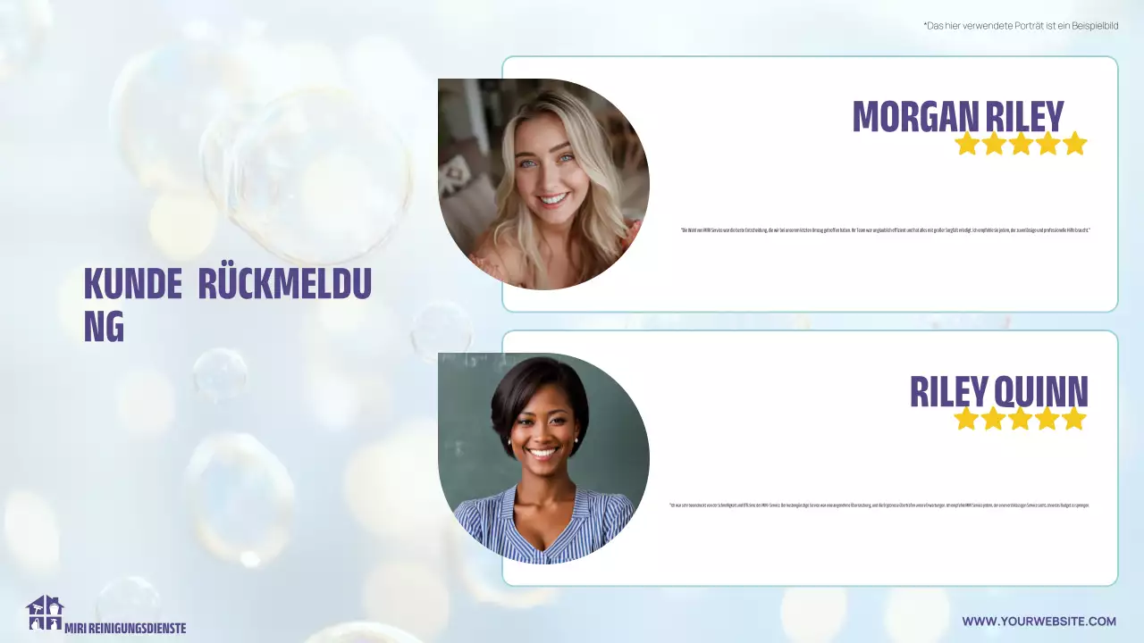 leichte moderne Reinigungspräsentation