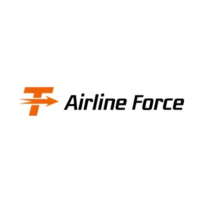 Orange Modern Airline Advertisement Logo