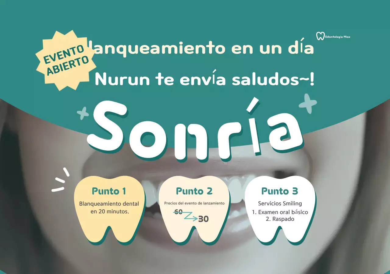 Anuncio de blanqueamiento dental Mint Simple