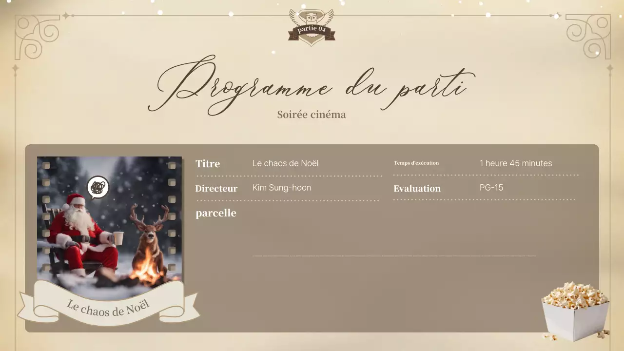 invitation de Noël classique beige