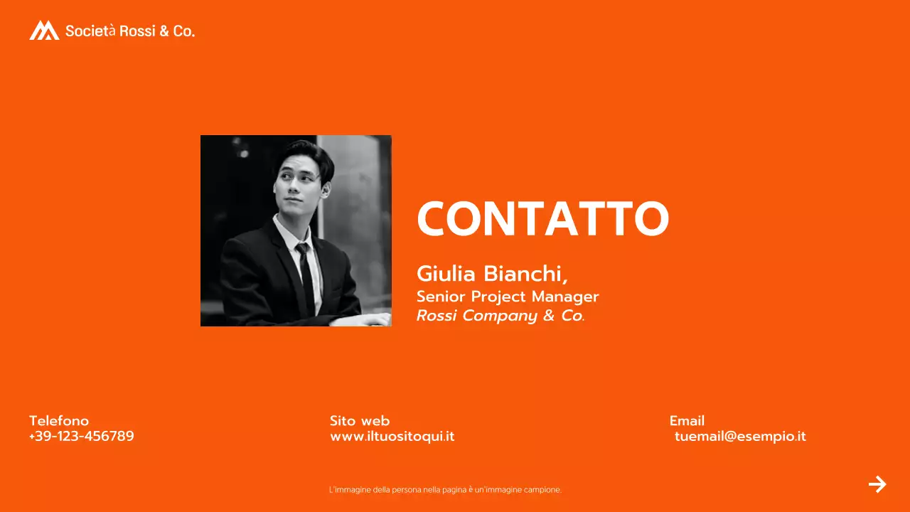 presentazione di una proposta di progetto moderno arancione