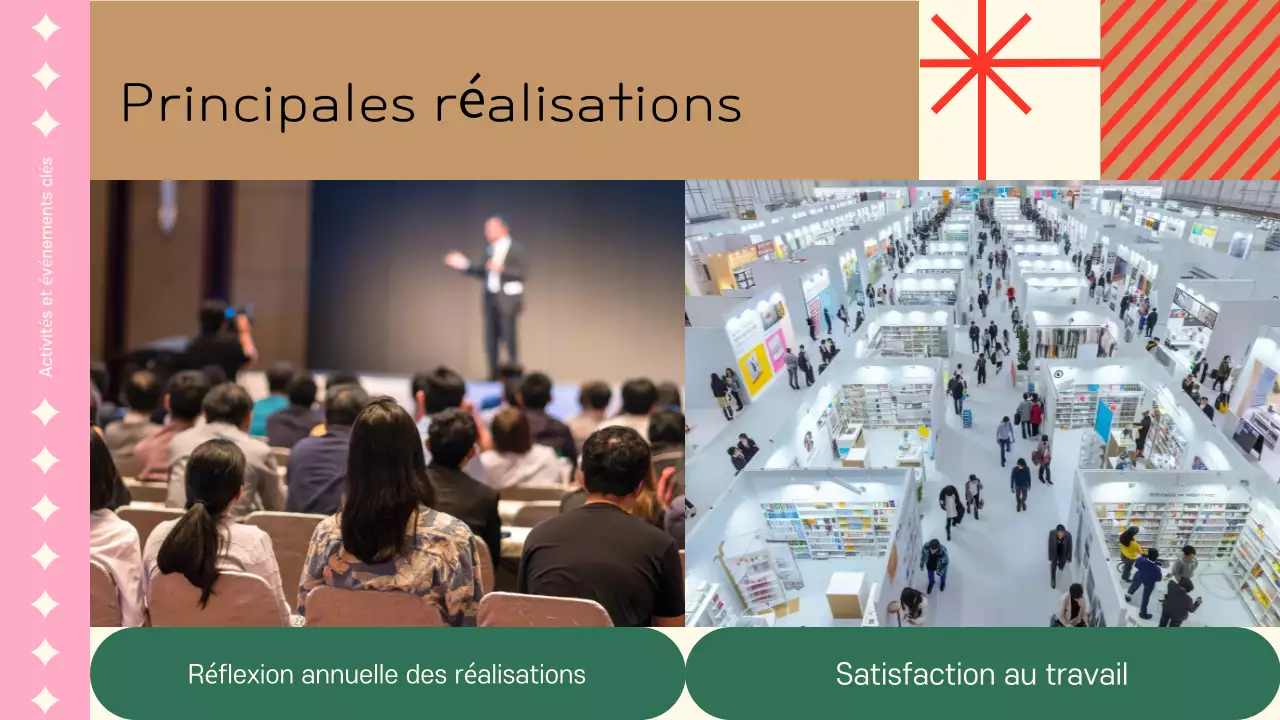 Une jolie présentation de fin d'année de l'entreprise en rose