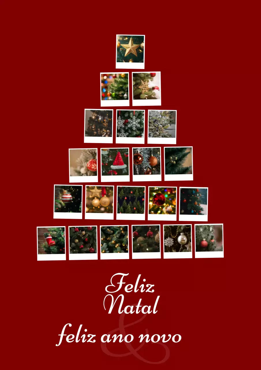 Postal de Natal simples vermelho