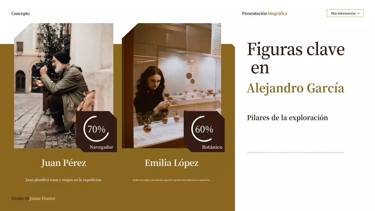 beige vintage biografía clase