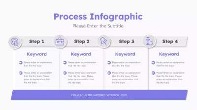 Purple Minimal Process Guide Infographic