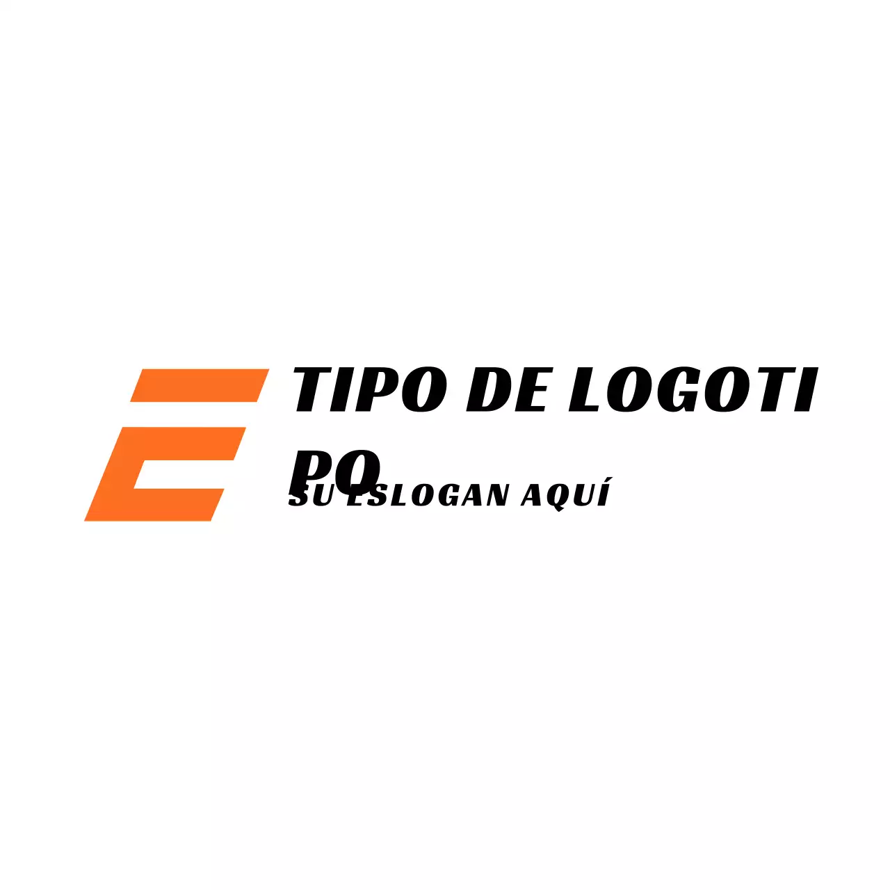 diseño de logotipo moderno en naranja