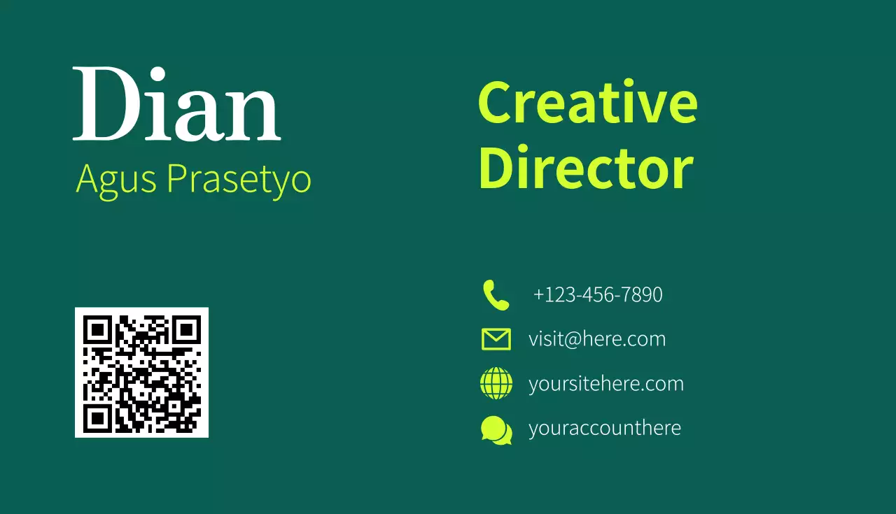 Green Modern Business Card