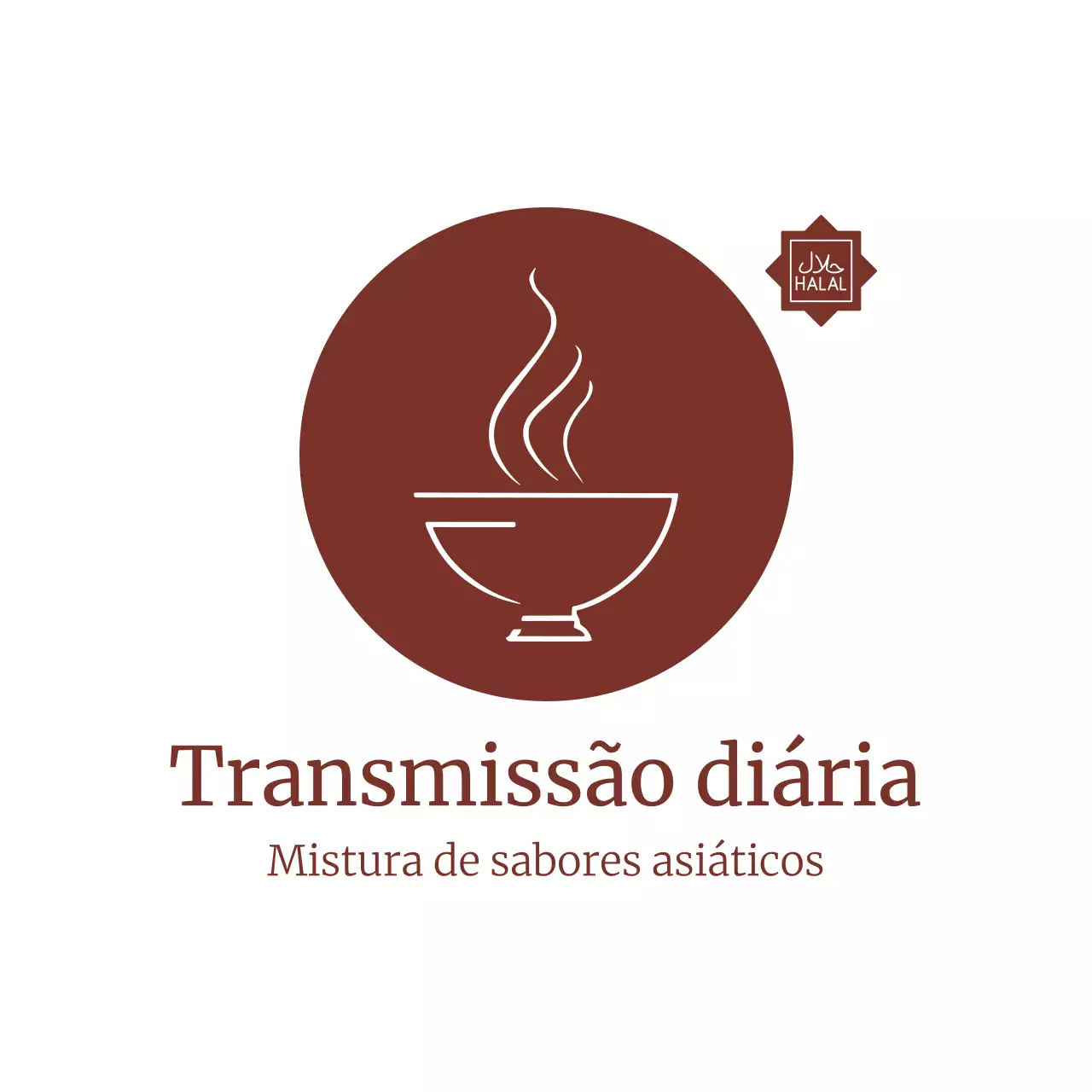 logótipo minimalista castanho para alimentos