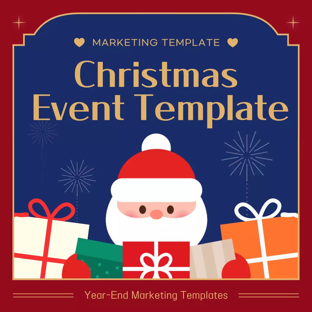 Carrossel de promoção de Natal tradicional vermelho no Instagram