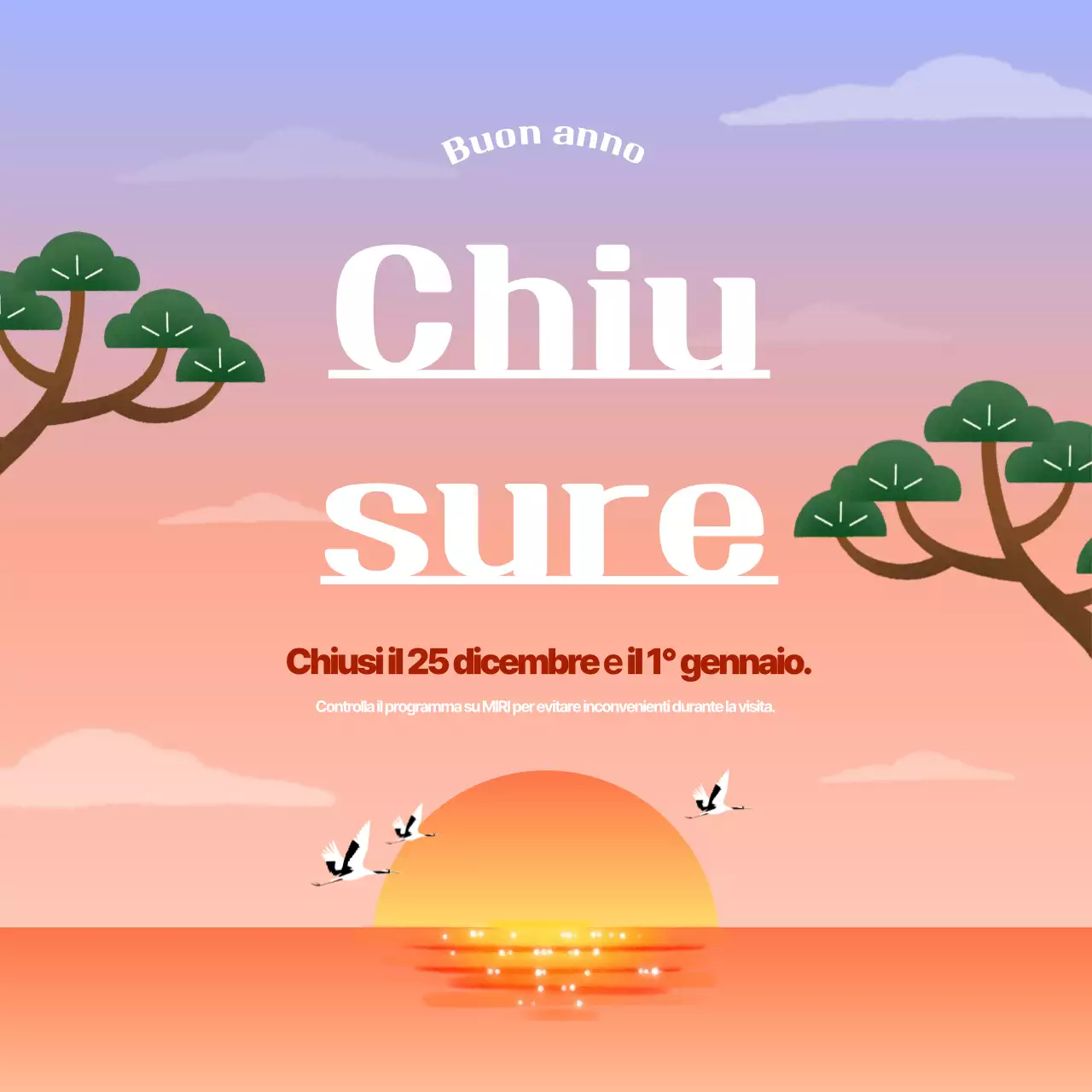 Una semplice guida alle vacanze di Capodanno in blu e arancione