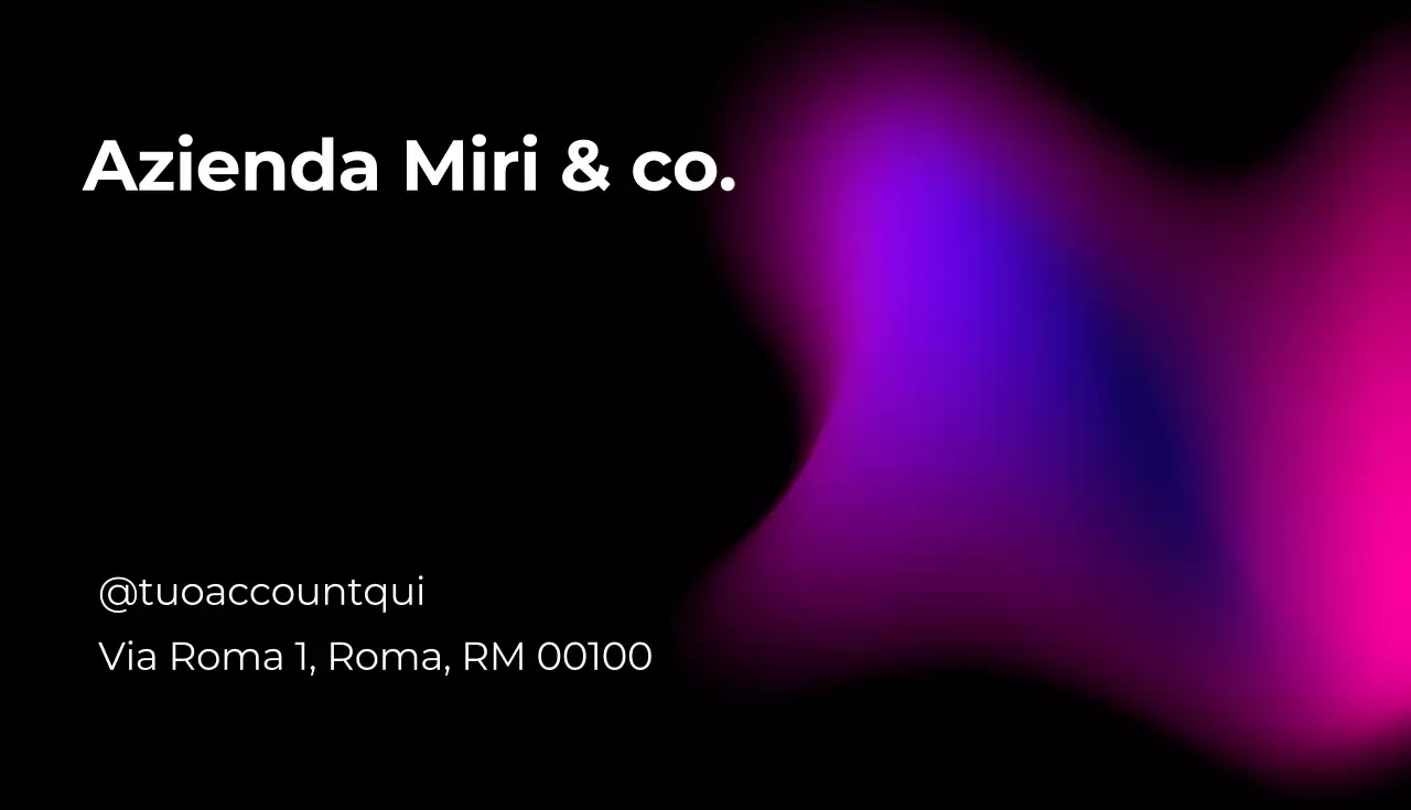 biglietto da visita moderno rosa