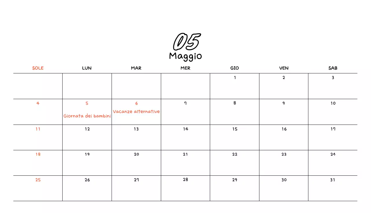 Calendario giallo con foto carine