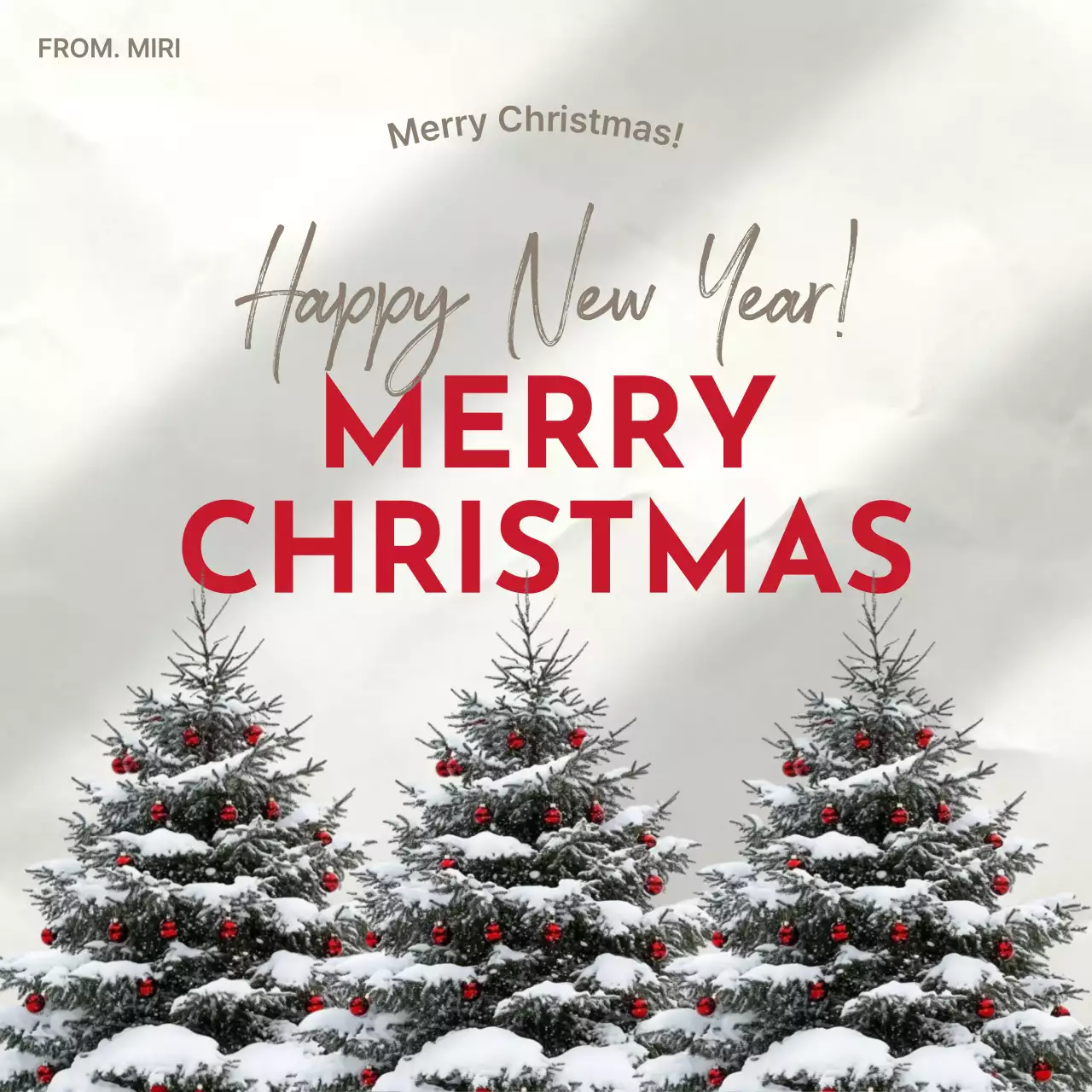 Undangan Natal Tradisional Merah Posting Media Sosial