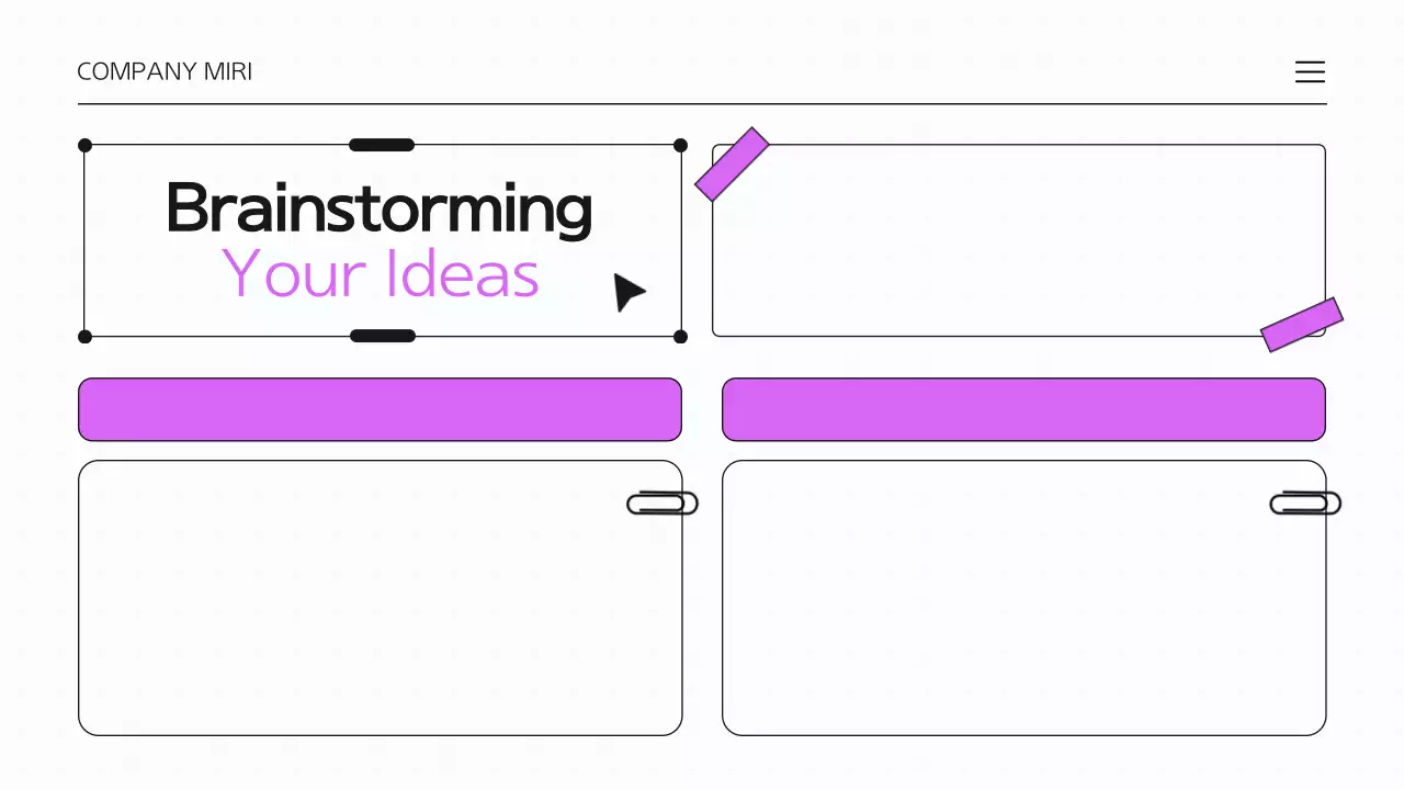 Bài thuyết trình hướng dẫn động não tối giản màu vàng