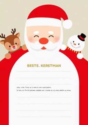 rode moderne kerstbrief