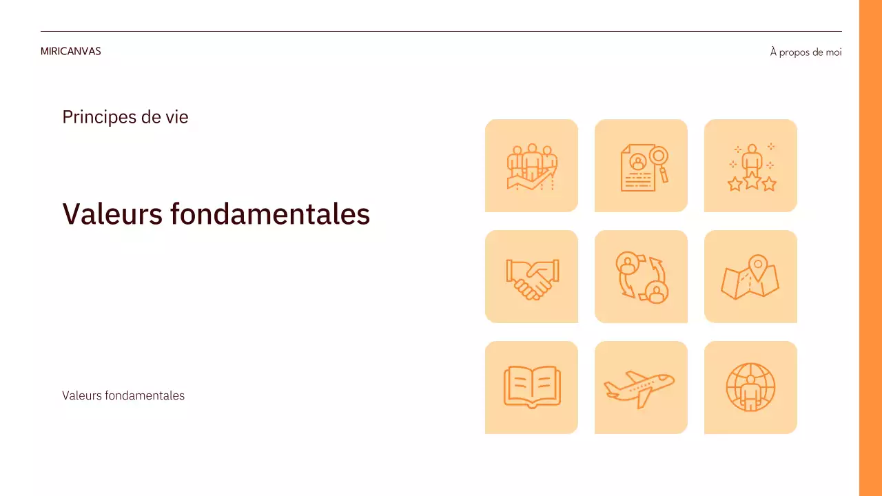 orange moderne moderne pitch d'auto-introduction