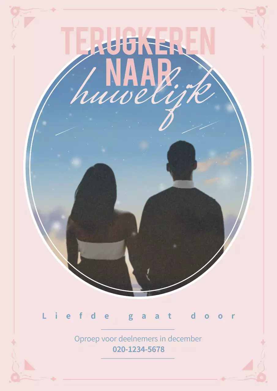 Roze Vintage Bruiloft Oproep tot Inzendingen