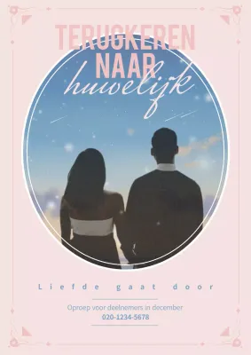 Roze Vintage Bruiloft Oproep tot Inzendingen