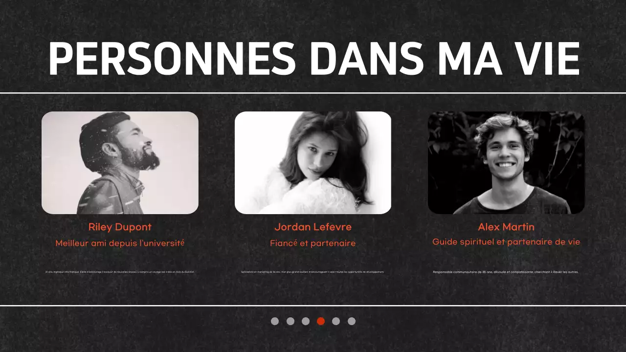 document de portefeuille moderne noir