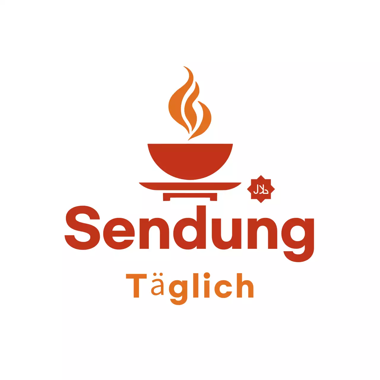 orange minimal food ankündigung