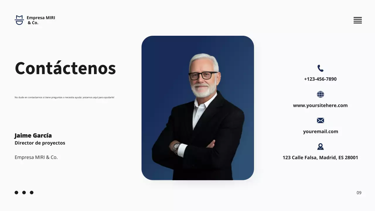 Presentación de la propuesta de proyecto empresarial de la Marina