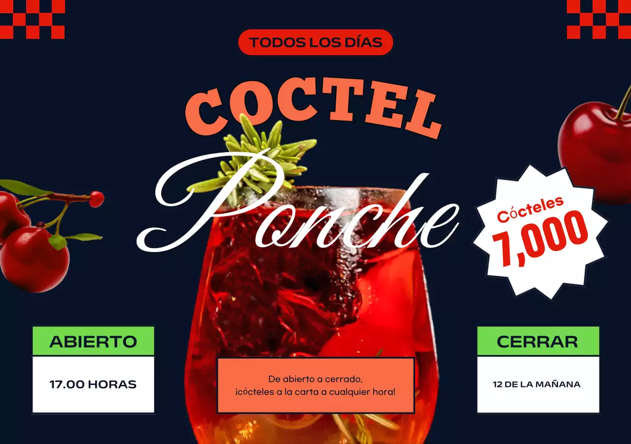 Anuncio de cóctel Orange Pop