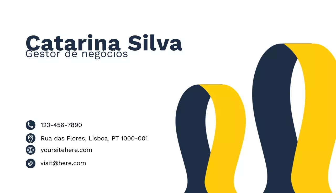 Cartão de visita moderno da Marinha