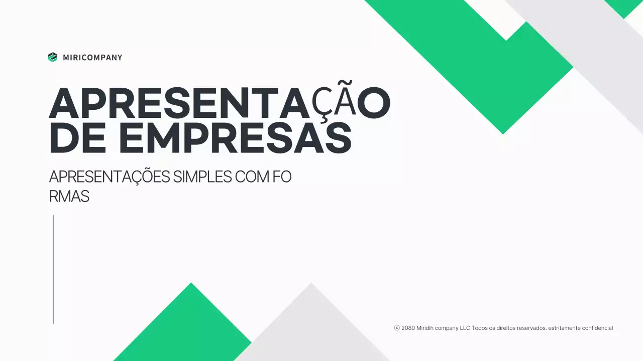 Um plano de negócios simples em branco e verde
