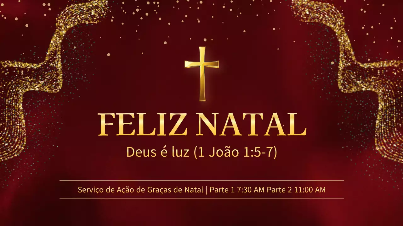 Guia do serviço de Natal clássico vermelho