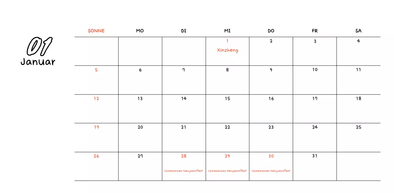 Feiern Sie das neue Jahr in Weiß