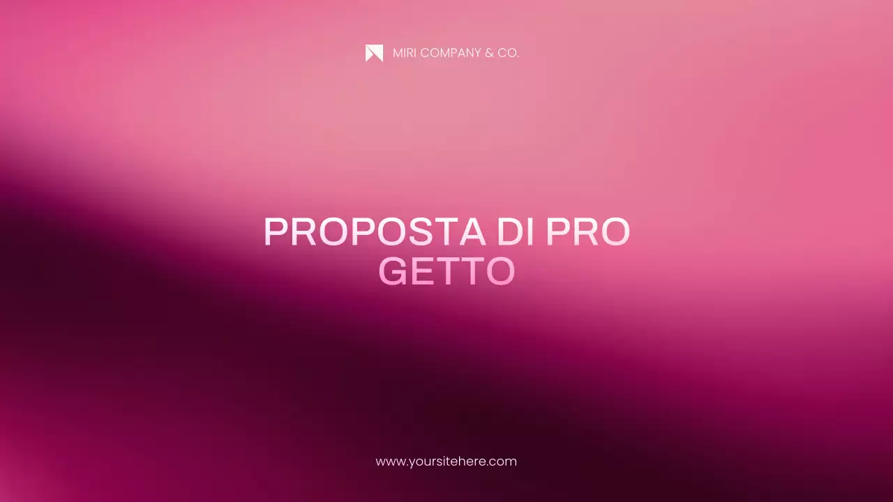 documento di proposta di progetto rosa moderno