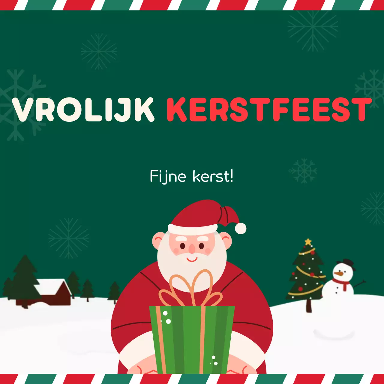Groene gezellige kerstfestiviteiten