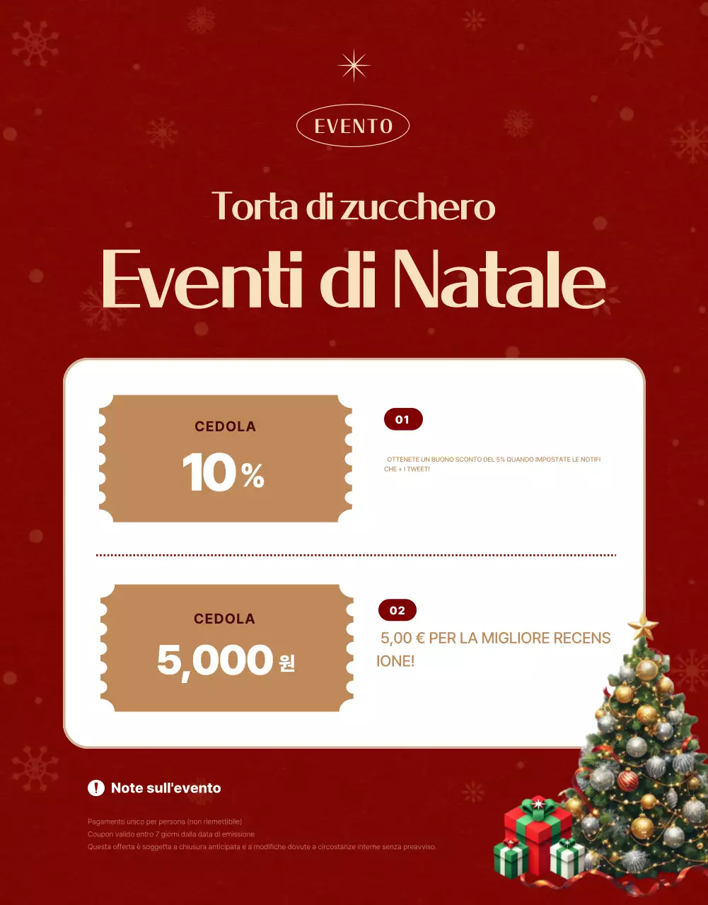 Pubblicità natalizia vintage rossa