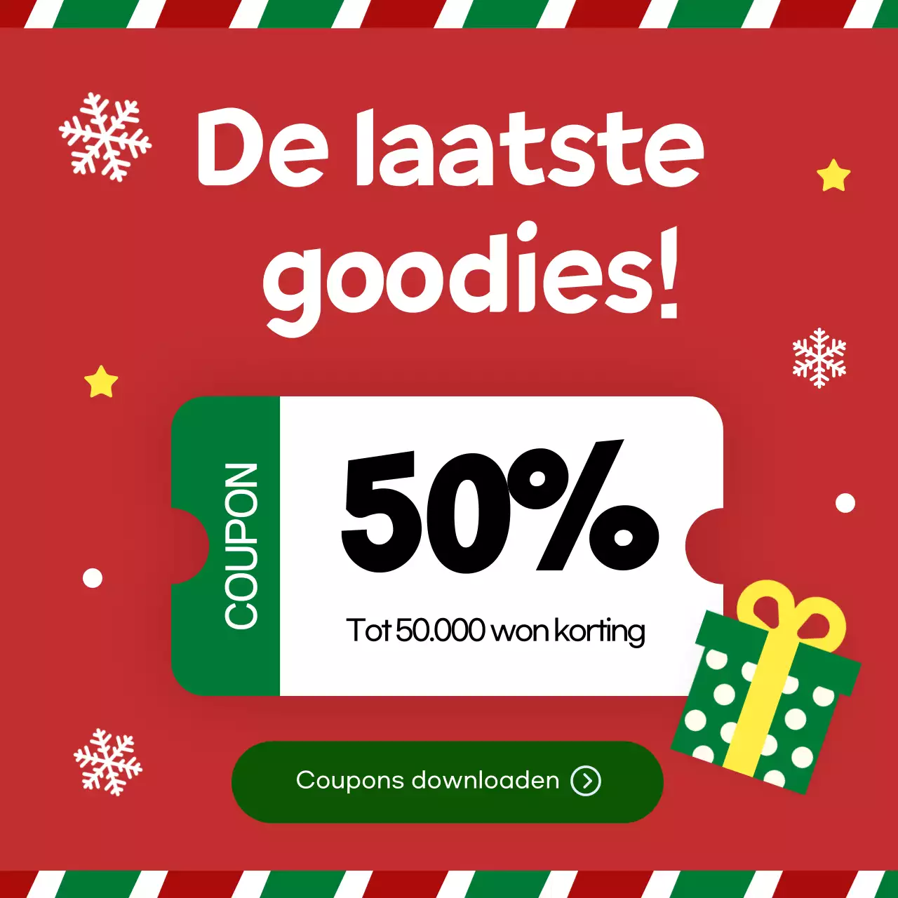Groene eenvoudige kerstbon