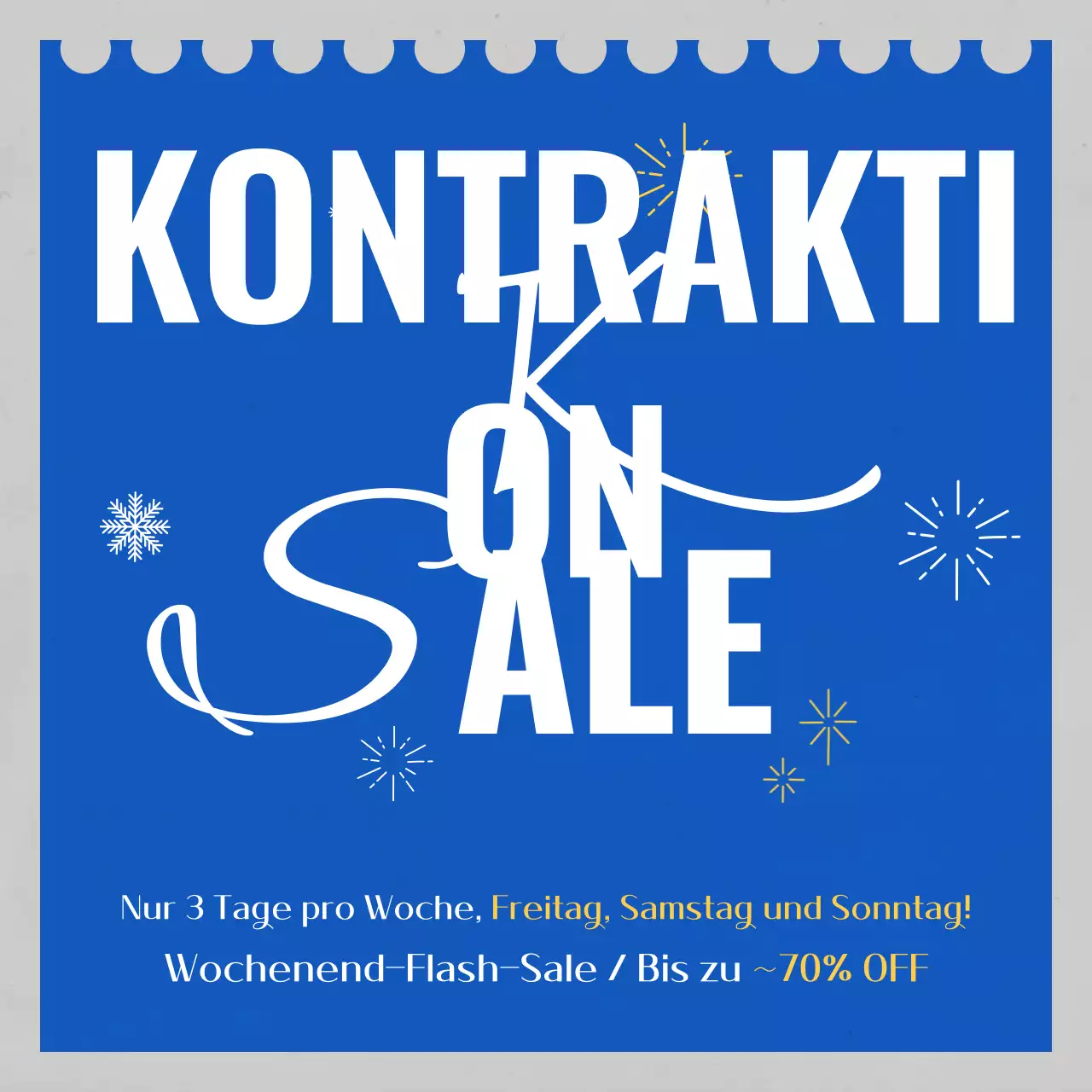 Blue Modern Sale Veranstaltung