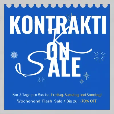 Blue Modern Sale Veranstaltung