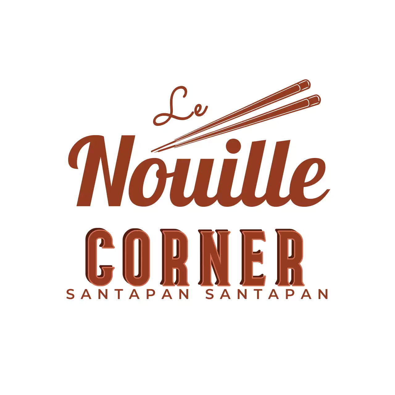 publicité pour les nouilles classiques brunes