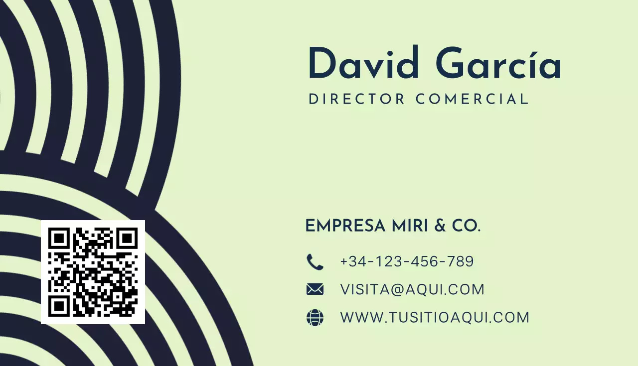 tarjeta de visita moderna mint