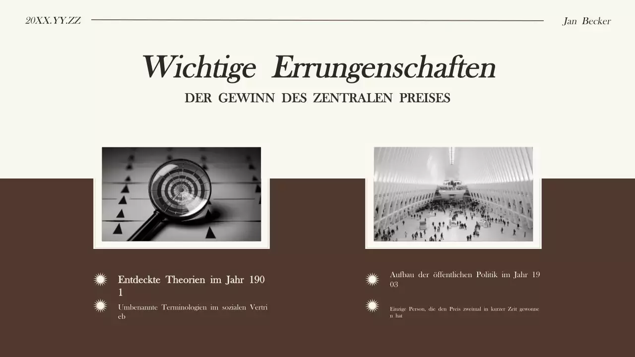 Schwarze moderne Biographie Präsentation